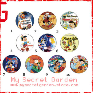 Pinocchio - Pinback Button Badge Set 1a or 1b ( or Hair Ties / 4.4 cm Badge / Magnet / Keychain Set )
